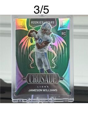 2022 Jameson Williams Crusade Rookie #3/5 Panini Rookies & Stars Detroit SSP